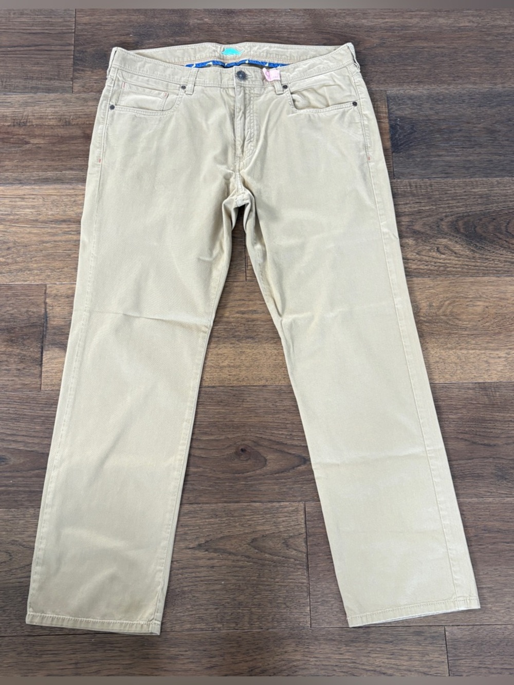 Tommy Bahama Boracay Pants Mens 35x30 Brown Khaki Stretch Cotton Tencel Casual